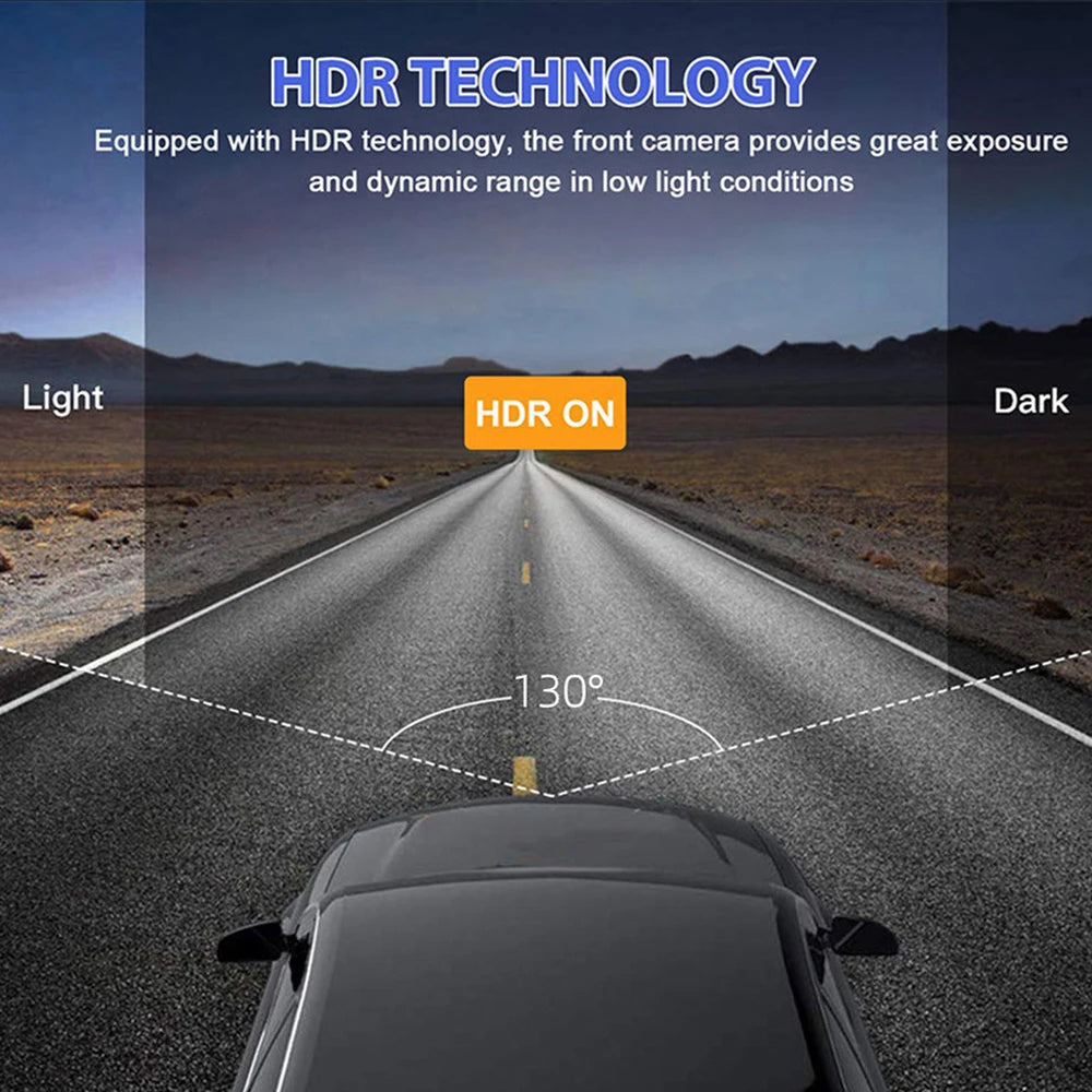 3-Lens 1080P Dash Cam with IR Night Vision, Loop Recording & G-Sensor - 5