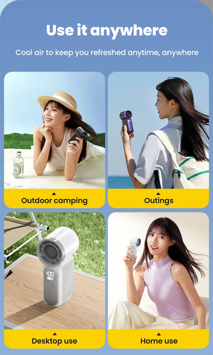 Portable 5-Speed Handheld Mini Fan USB-C Rechargeable Cooling Fan