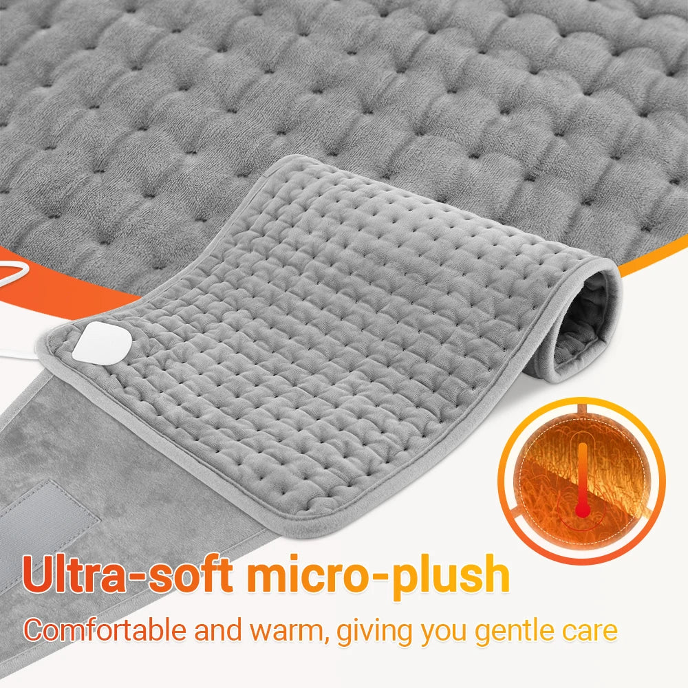 Electric Heated Waist Heating Pad for Back Pain Relief with 9 Heat Settings - 4