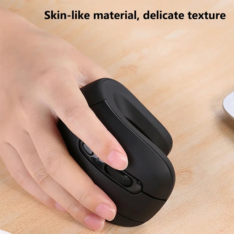 Ergonomic Vertical Wireless Mouse - Silent 6-Button Optical Office Mouse - 9
