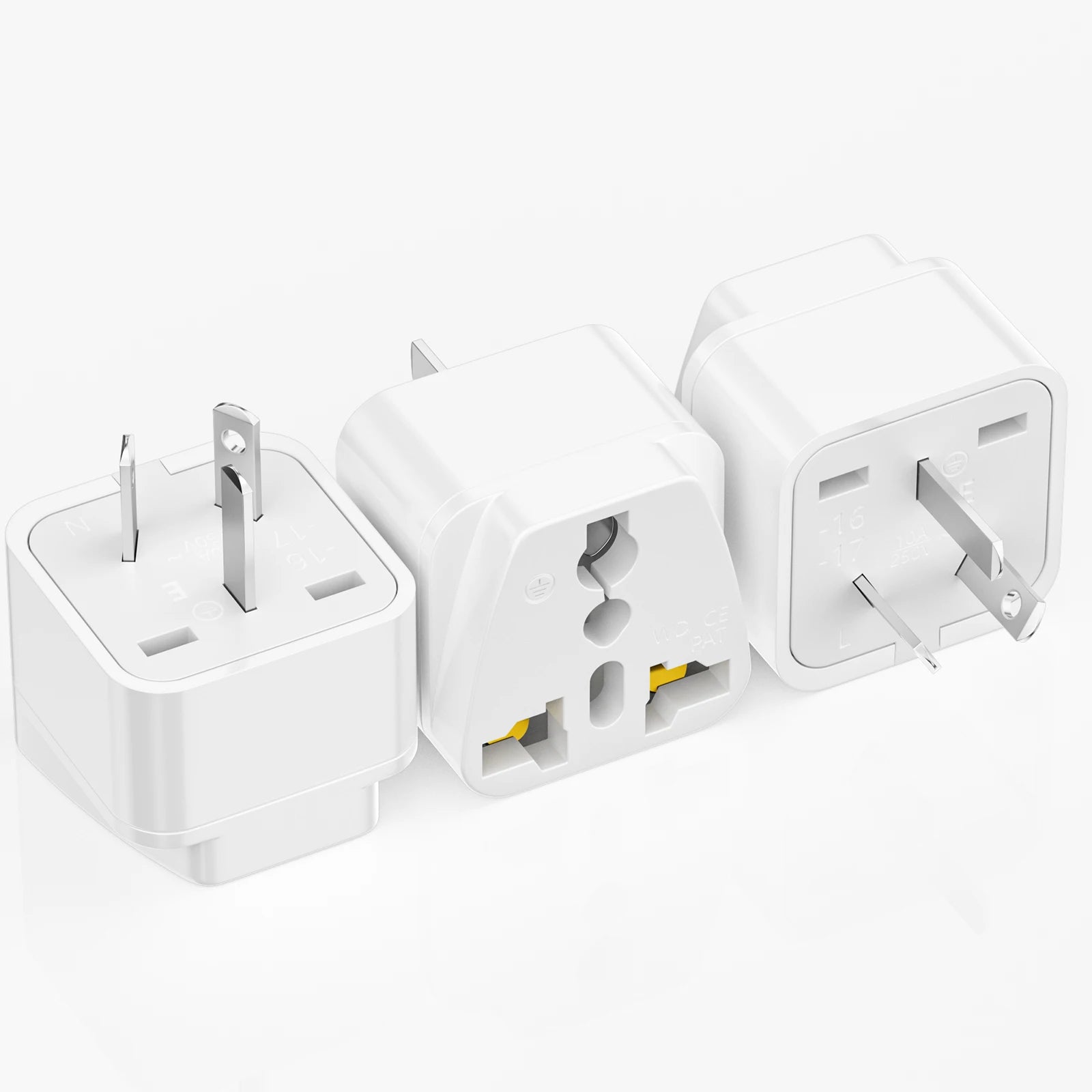 3-Pack Australian Travel Plug Adapter – Universal International Power Converter - 1