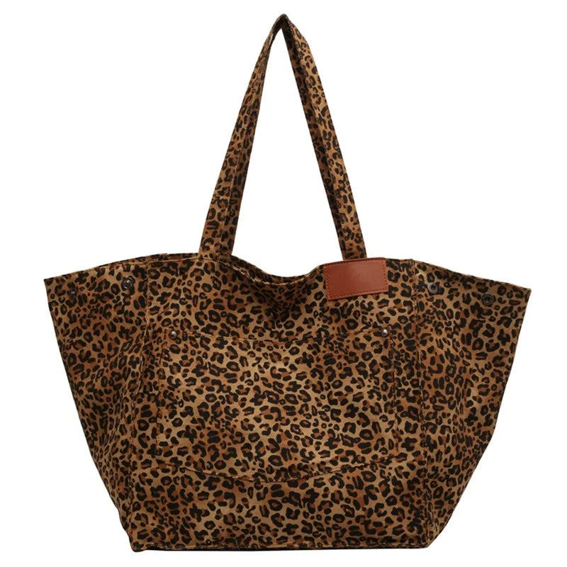 Luxury Leopard Print Tote Bag