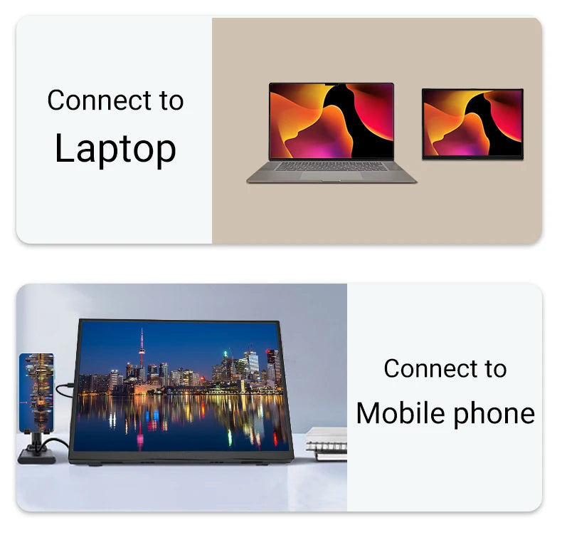 16" Portable Gaming Monitor, 165Hz 1200P IPS Display for Laptop & Console