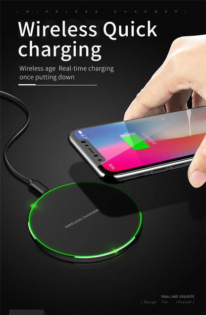 15W Fast Wireless Charging Pad - Slim Qi-Certified Charger for All Devices