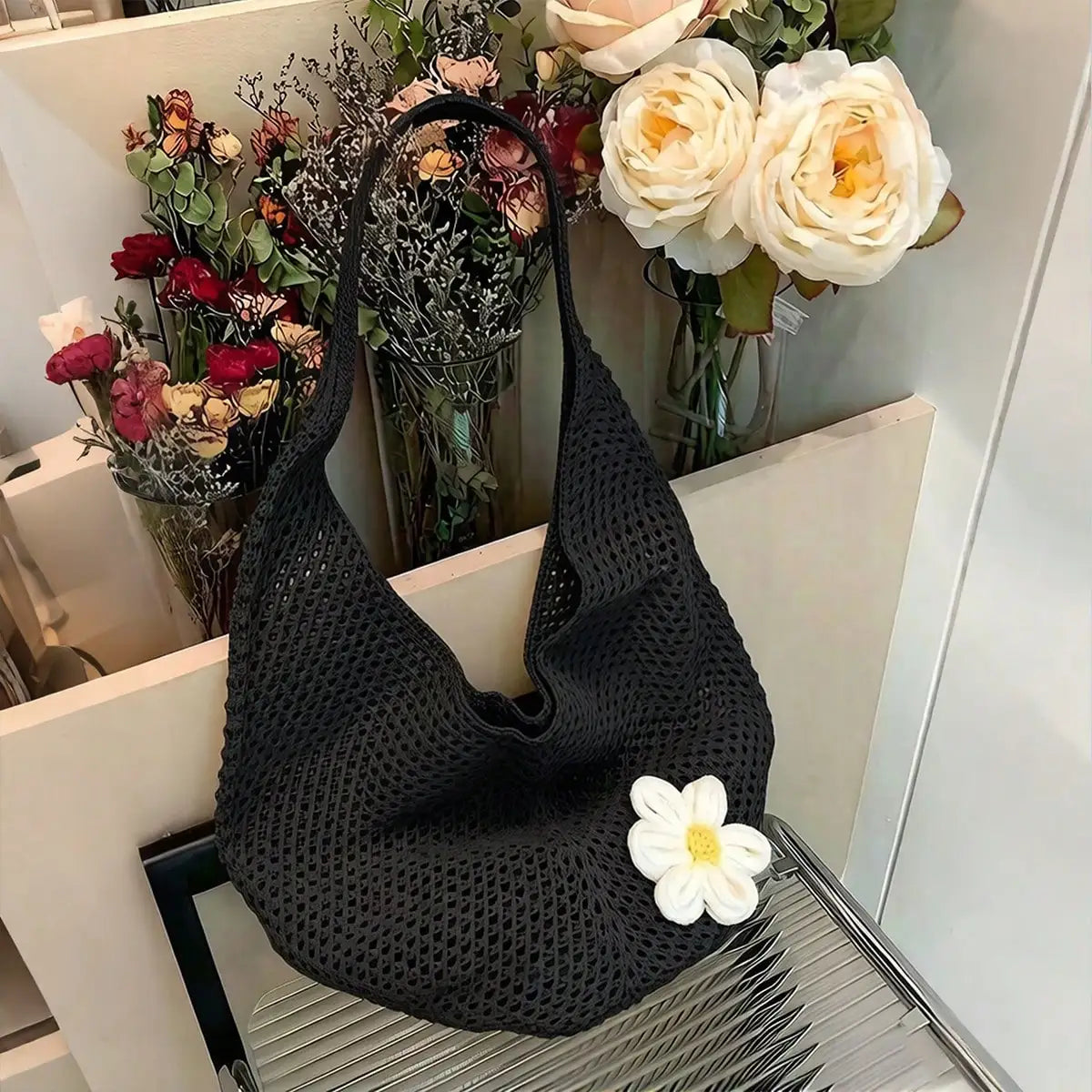 Luxury Bohemian Hollow Straw Tote