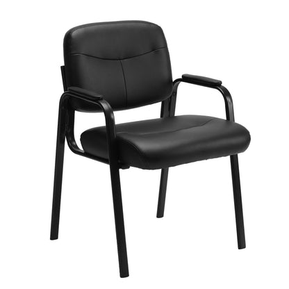 Modern PU Leather Office Guest Chair - Ergonomic Waiting Room Seating