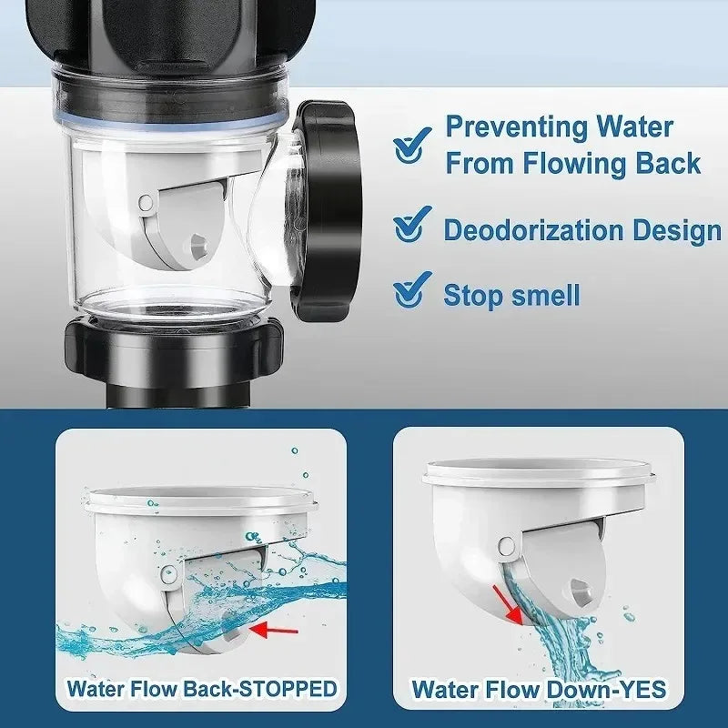 Universal Flexible Sink Drain Pipe - Anti-Odor P-Trap Kit