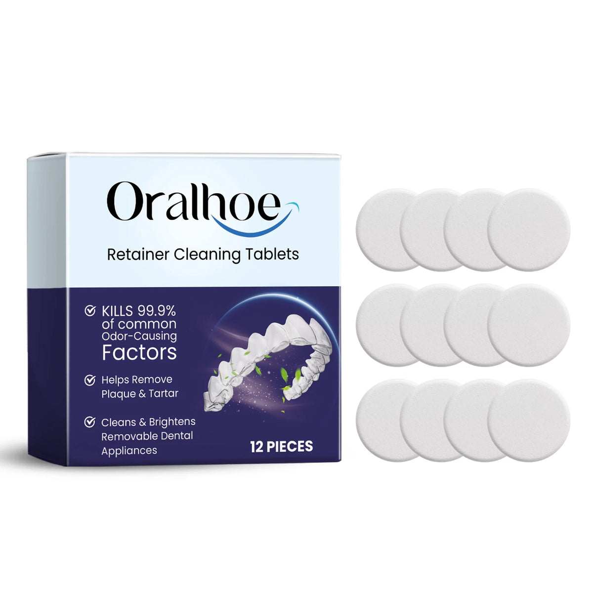 Denture & Retainer Cleaning Tablets - Deep Cleansing Effervescent Dental Care