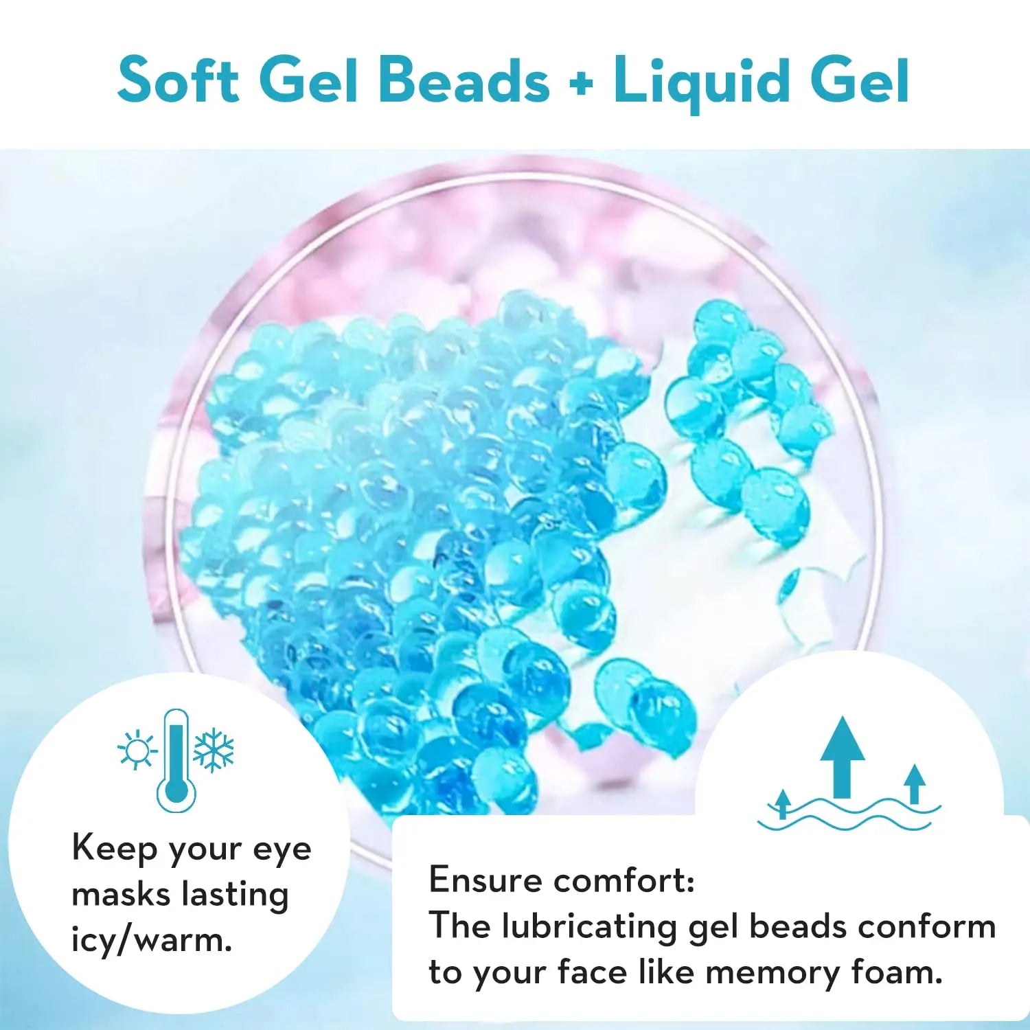 Reusable Gel Eye Mask for Migraine Relief, Puffy Eyes, and Fatigue - 5