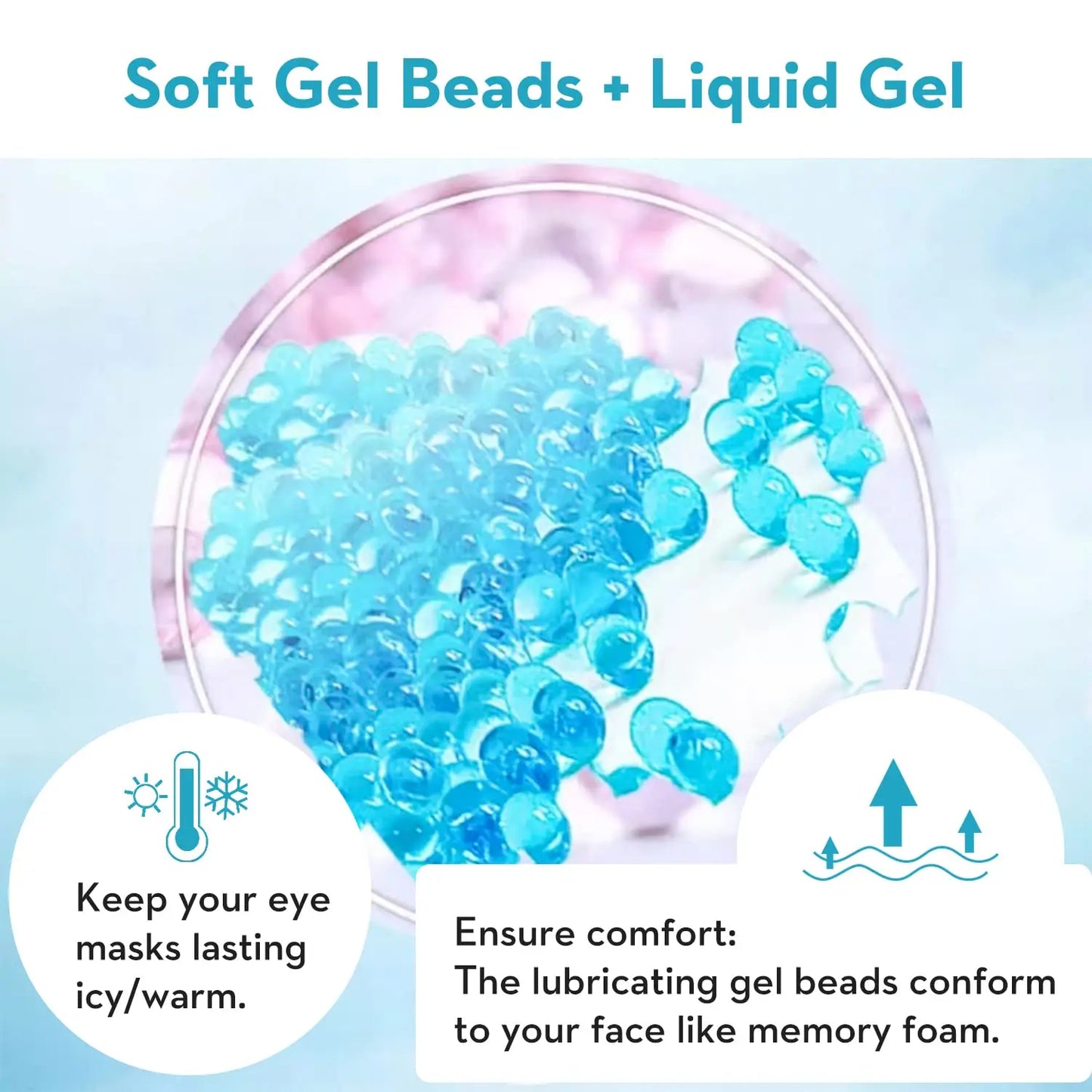 Reusable Gel Eye Mask for Migraine Relief, Puffy Eyes, and Fatigue