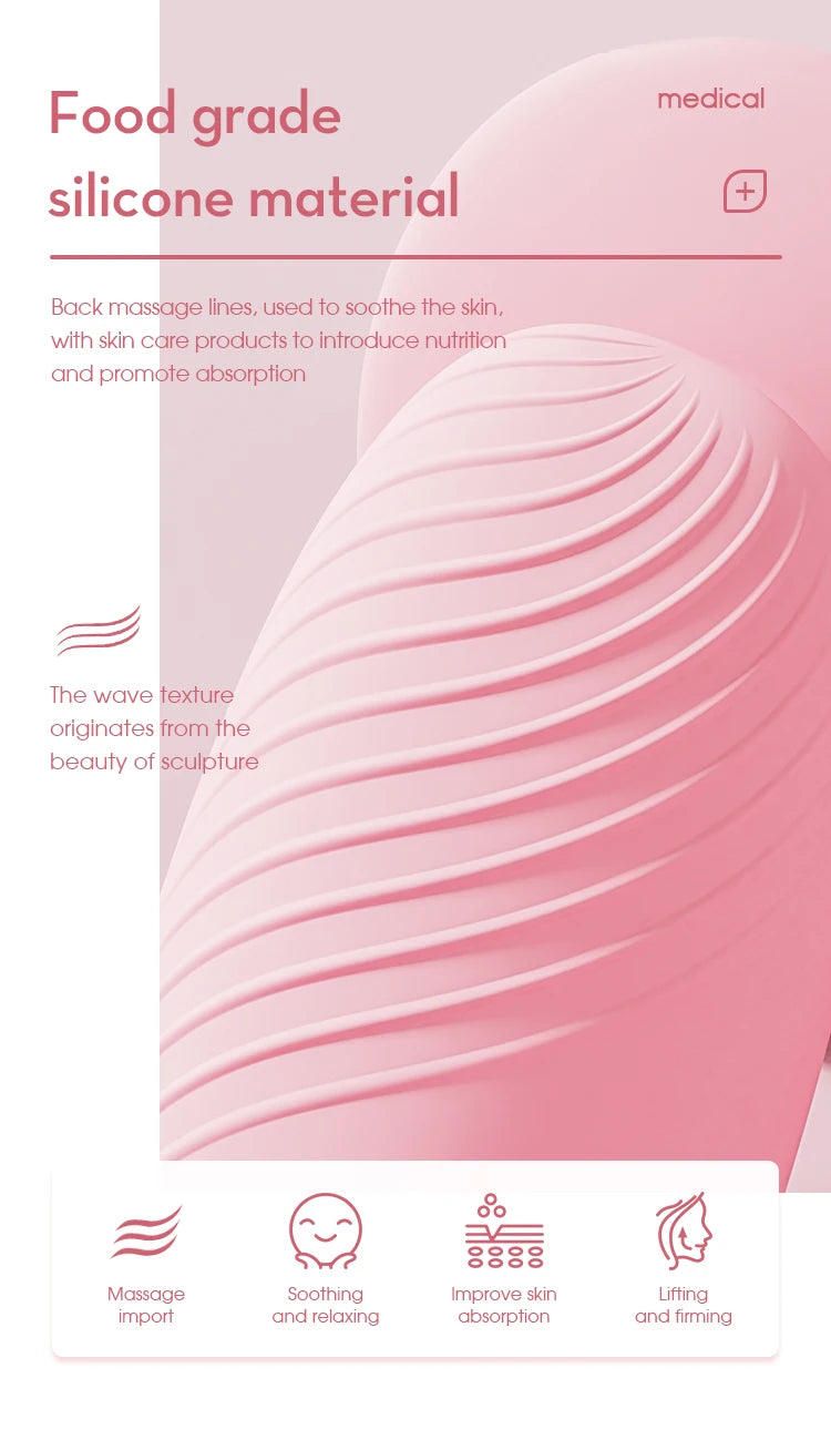 Sonic Electric Silicone Facial Cleansing Brush – Waterproof Skin Exfoliator - 10