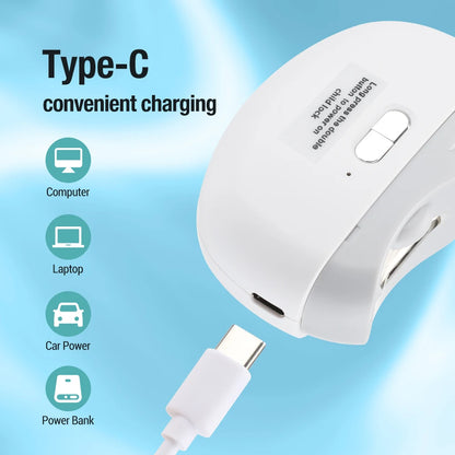 Electric Automatic Nail Trimmer and Polisher - USB Rechargeable Nail Care Device