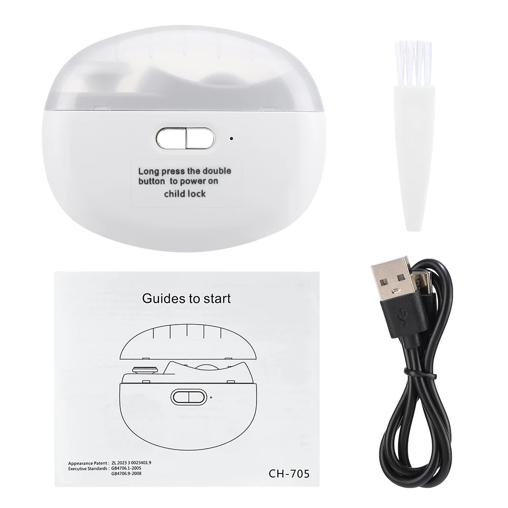 Electric Automatic Nail Trimmer and Polisher - USB Rechargeable Nail Care Device - 20
