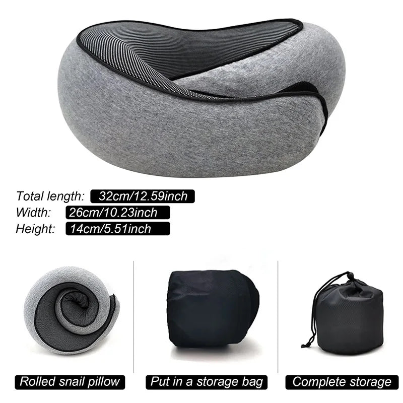 Travel Neck Pillow: Ergonomic Memory Foam U-Shaped Support for Deep Sleep - 3