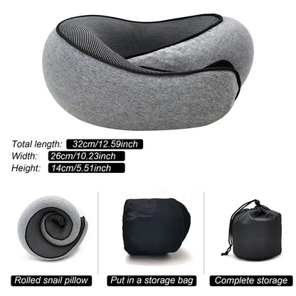 Travel Neck Pillow: Ergonomic Memory Foam U-Shaped Support for Deep Sleep
