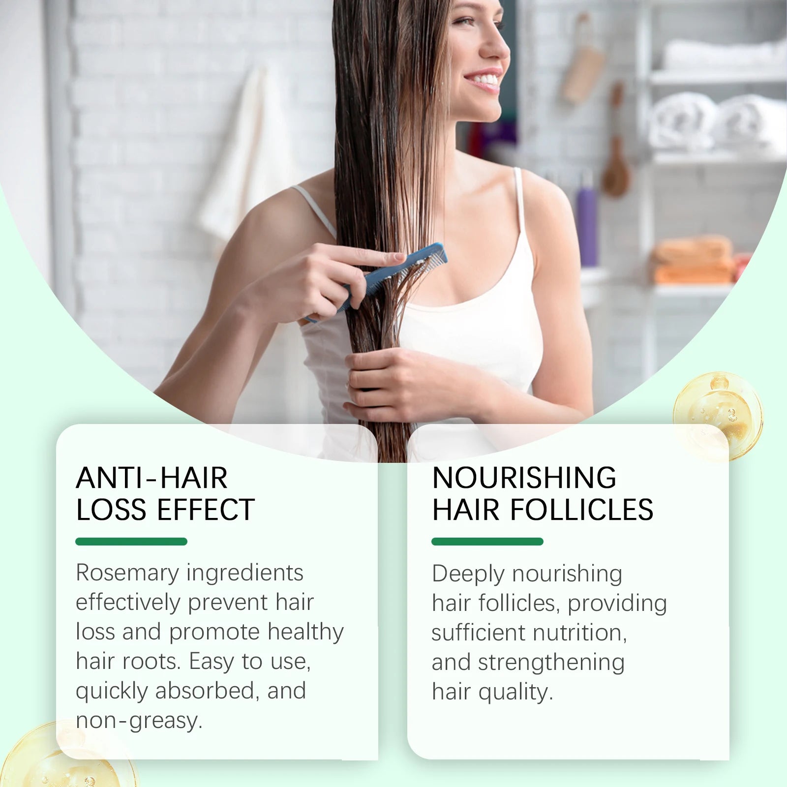 Rosemary Hair Growth Oil - Natural Scalp Nourishing & Hair Thickening Serum - 3