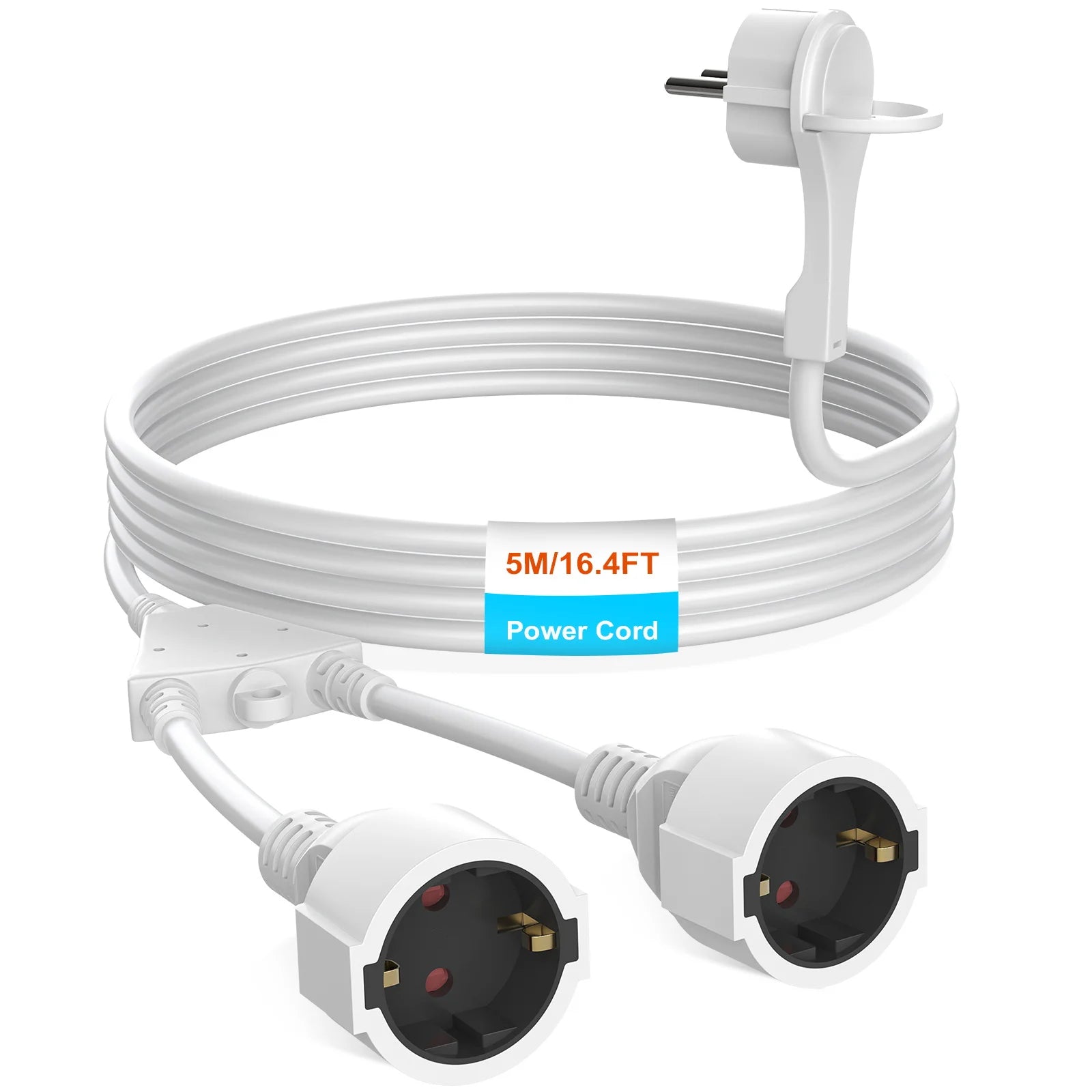 Heavy Duty EU Extension Cord - 4000W Waterproof Power Socket for Home - 18