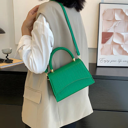 Luxury Retro Crocodile Square Bag