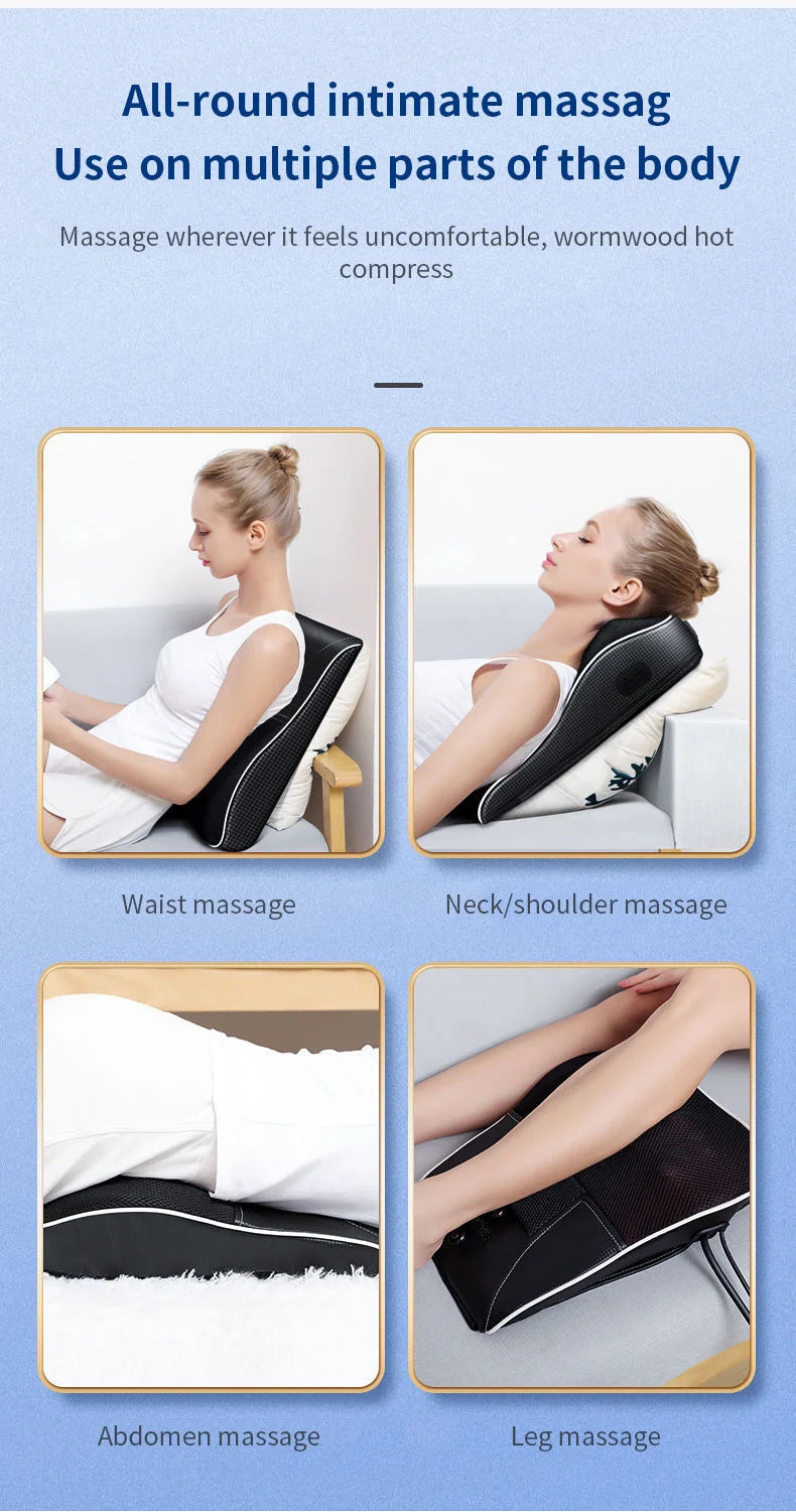 Electric Neck & Back Massage Pillow with Heat & Deep Tissue Kneading - 25