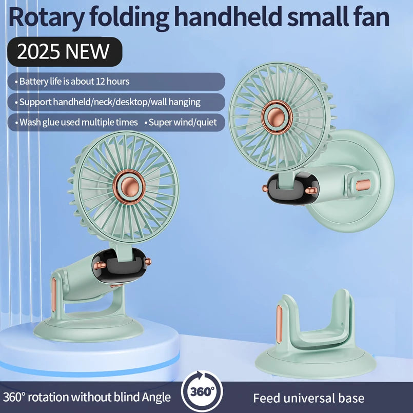Portable 5-Speed Handheld & Neck Fan with Phone Stand & LED Display - 57