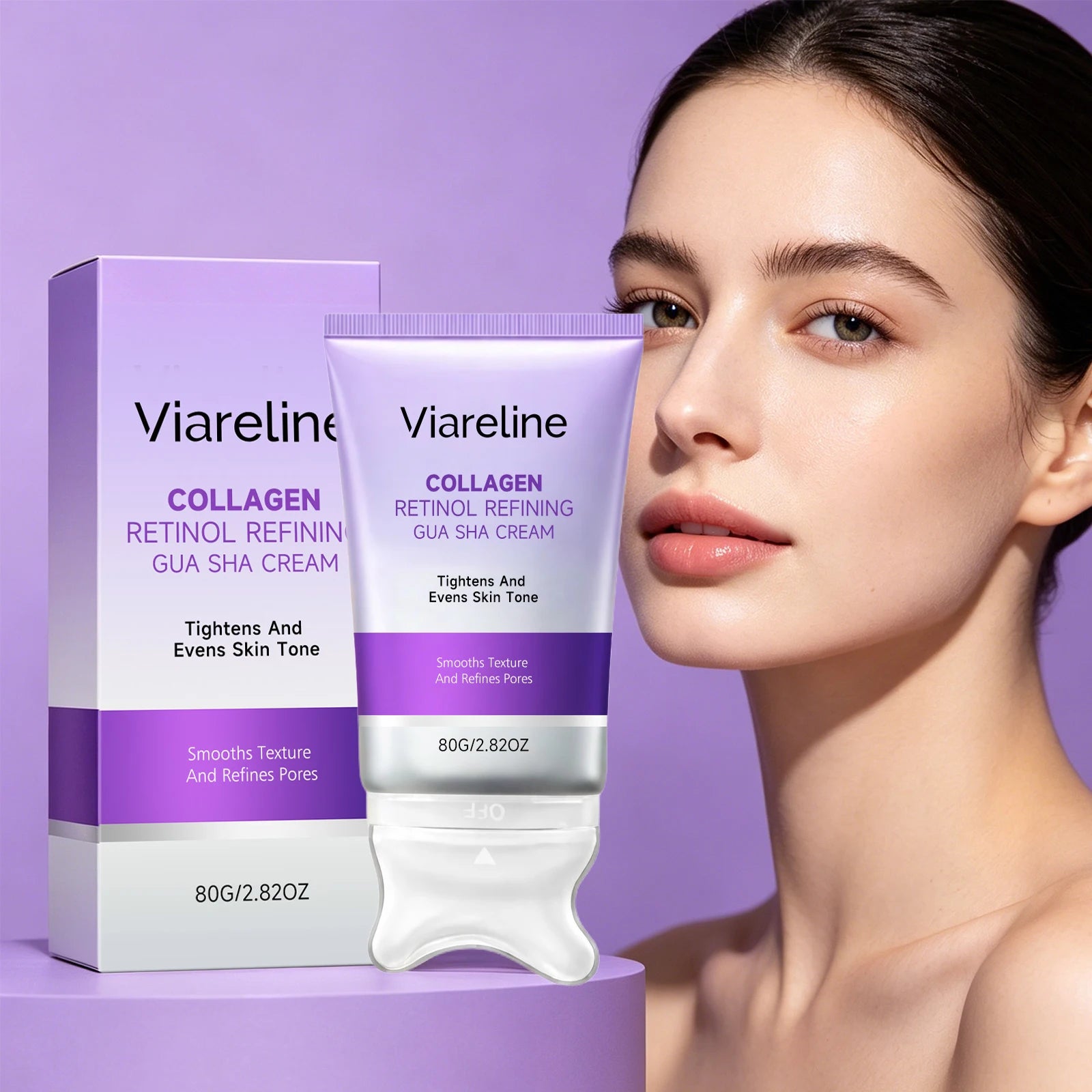 Collagen Retinol Gua Sha Lifting Cream for Facial Contouring & Skin Tightening - 5