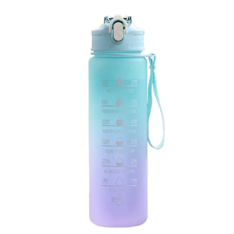 Motivational 750ml Sports Water Bottle - Leak-Proof & Portable Fitness Cup