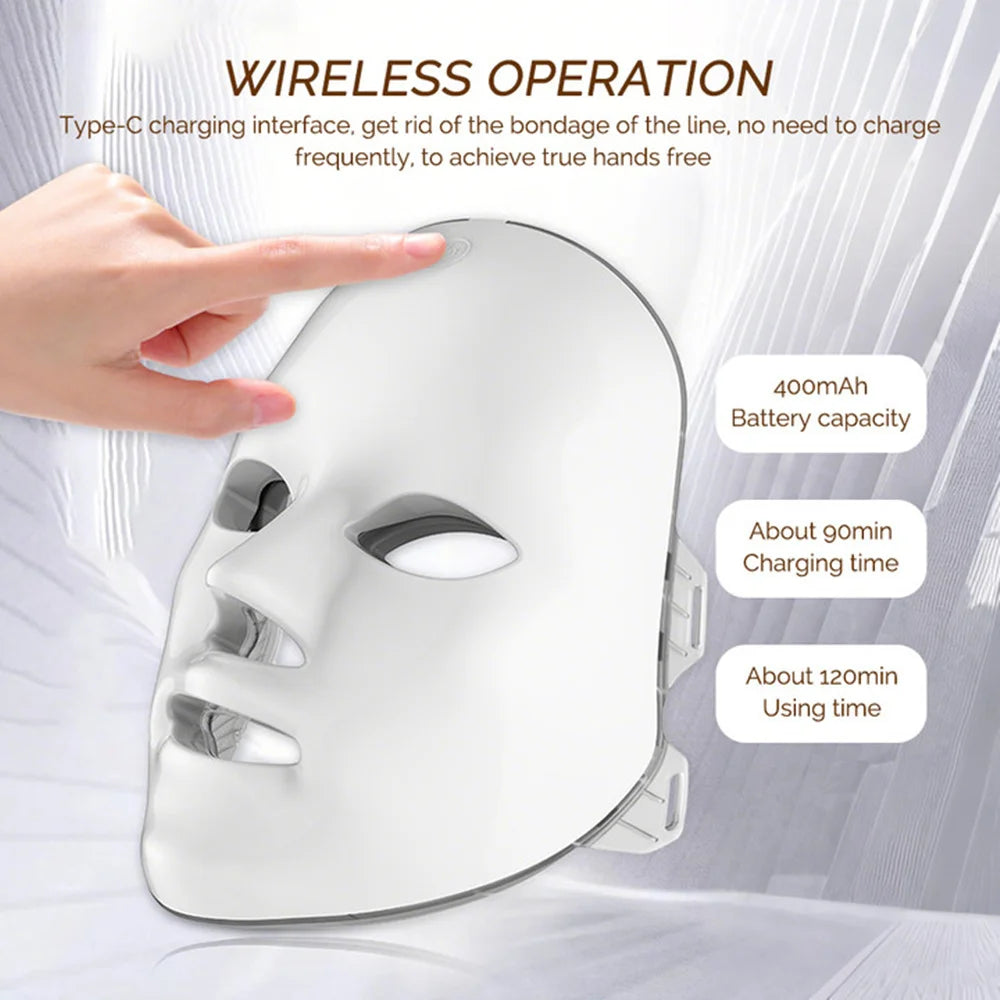 Wireless 7-Color LED Facial Mask for A...=