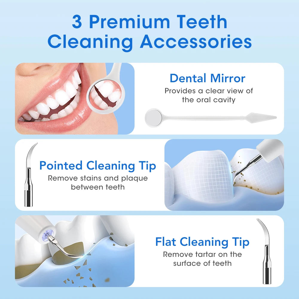 Ultrasonic Electric Teeth Cleaner & Tartar Plaque Remover for Professional Oral Care - 4