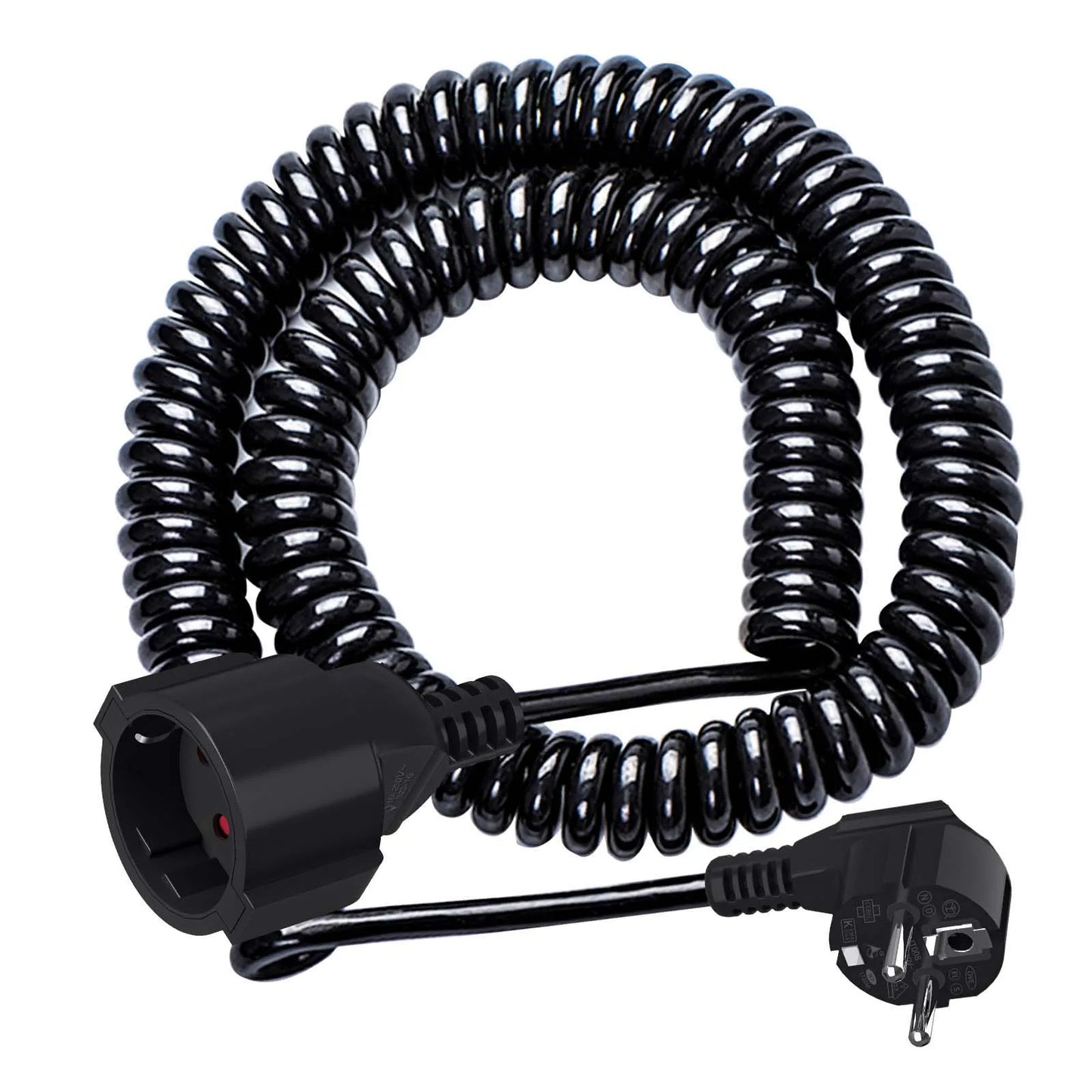 Heavy-Duty EU Schuko Extension Cord - 2m to 10m Grounded Power Cable