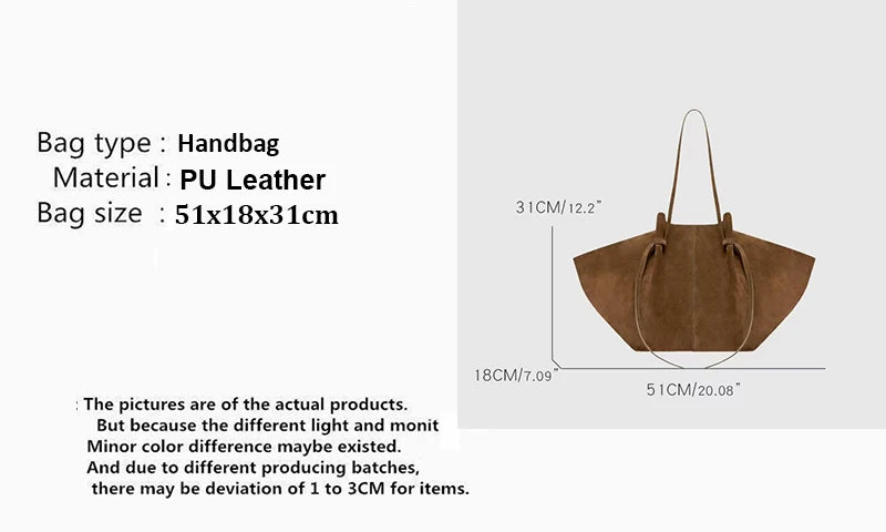Luxury Retro Suede Shoulder Tote