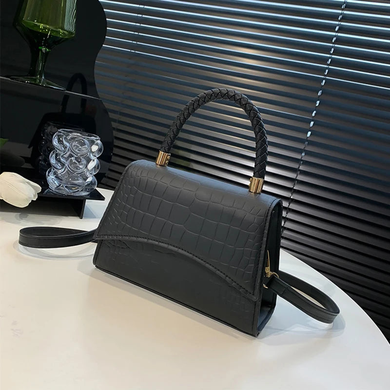 Luxury Retro Crocodile Square Bag