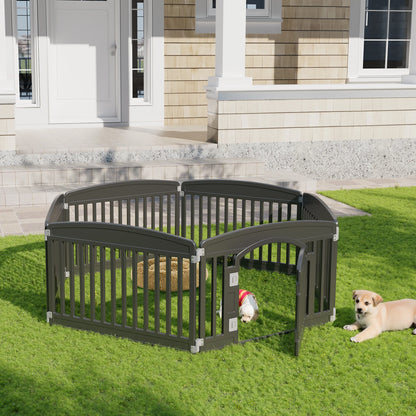 Portable Plastic Dog Playpen - Expandable 6-Panel Indoor & Outdoor Pet Fence