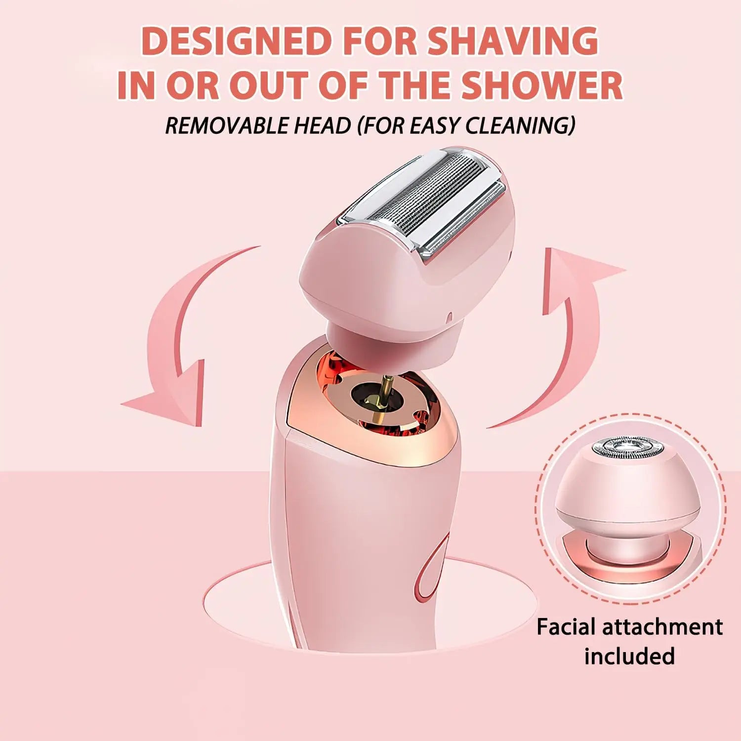 2-in-1 Women’s Electric Shaver & Painless Body Hair Remover - 3