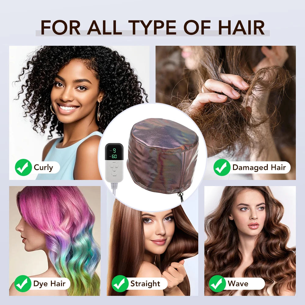 Professional Electric Hair Steamer Cap for Deep Conditioning & Hair Treatment - 6