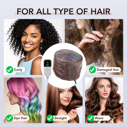 Professional Electric Hair Steamer Cap for Deep Conditioning & Hair Treatment
