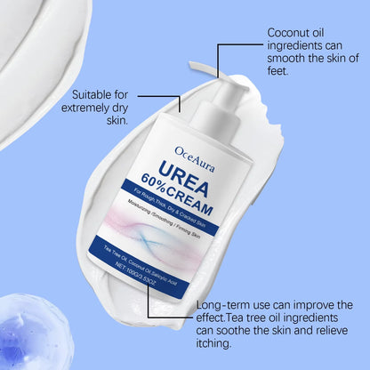 60% Urea Moisturizing Cream for Cracked Heels and Rough Skin Repair