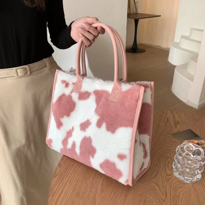 Leopard Faux Fur Tote