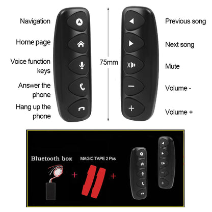 Wireless Car Steering Wheel Remote Control - 10-Key Universal Media Buttons