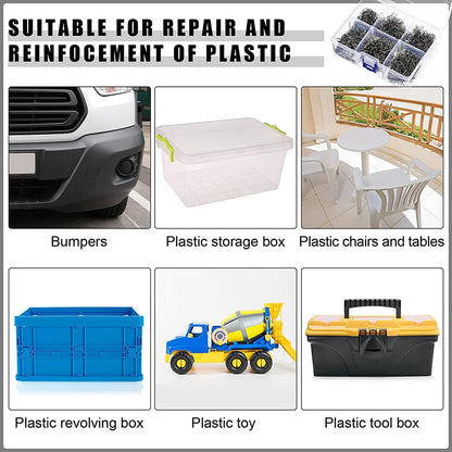 Stainless Steel Hot Staples for Plastic Repair Gun - 0.6mm & 0.8mm Welding Staples Kit
