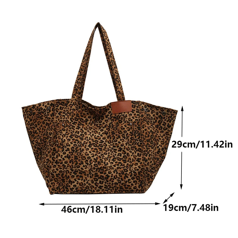 Luxury Leopard Print Tote Bag