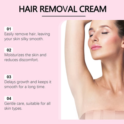 Gentle Body Hair Removal Cream & Soothing Aftershave Oil Set
