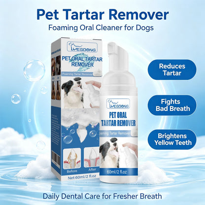 Dog Oral Dental Foam Cleaner - Tartar Plaque Remover & Teeth Whitening