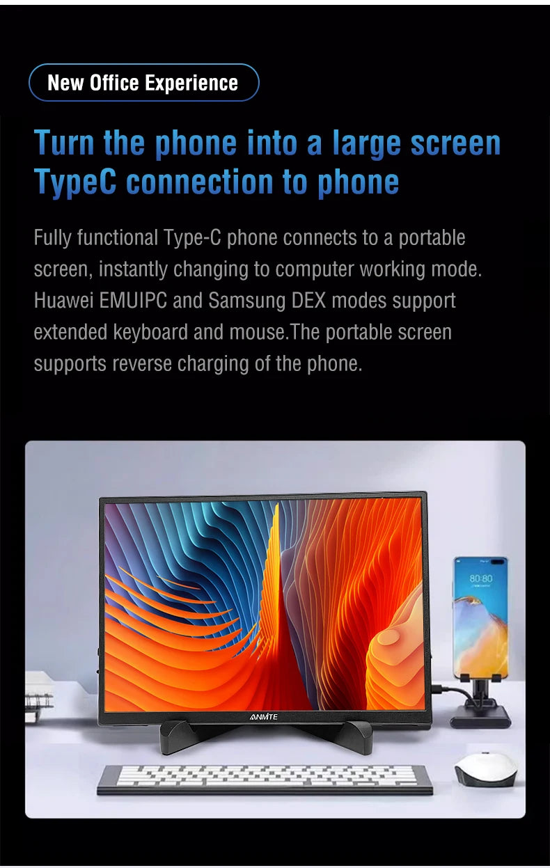 10.5" Portable Monitor 1920x1280 IPS HDR Gaming Display for Laptop & Console