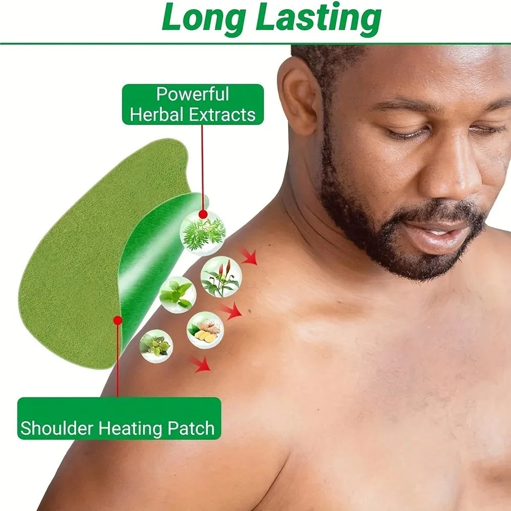 Pain Relief Warming Neck & Shoulder Patches - Long Lasting Herbal Heat Patch