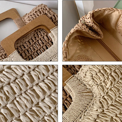 Luxury Woven Straw Beach Tote