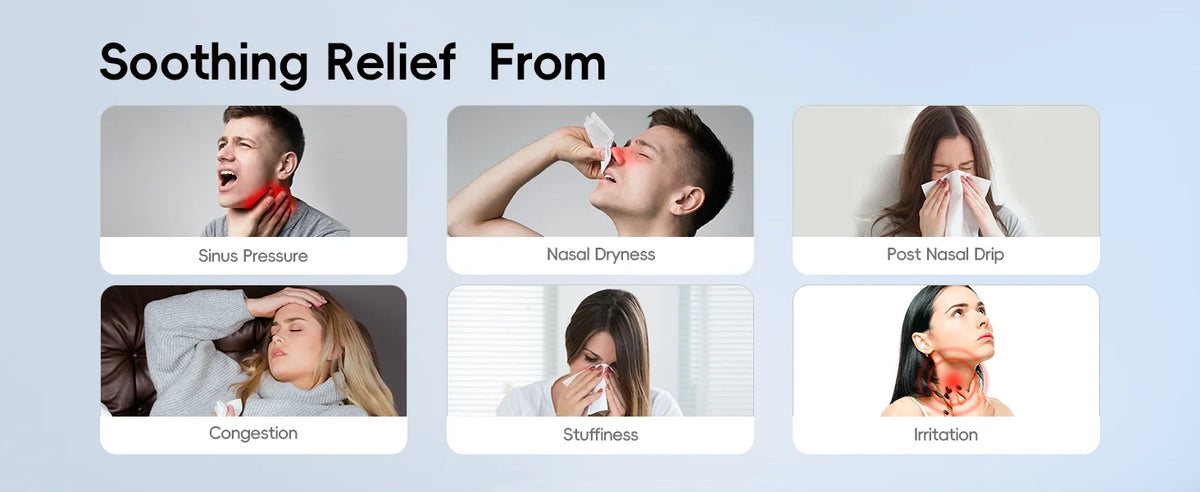 Electric Cordless Nasal Irrigator & Sinus Rinse System with Adjustable Pressure