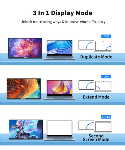13.3" 4K Portable Monitor - Ultra-HD HDR Display for Laptop, PS5 & Xbox