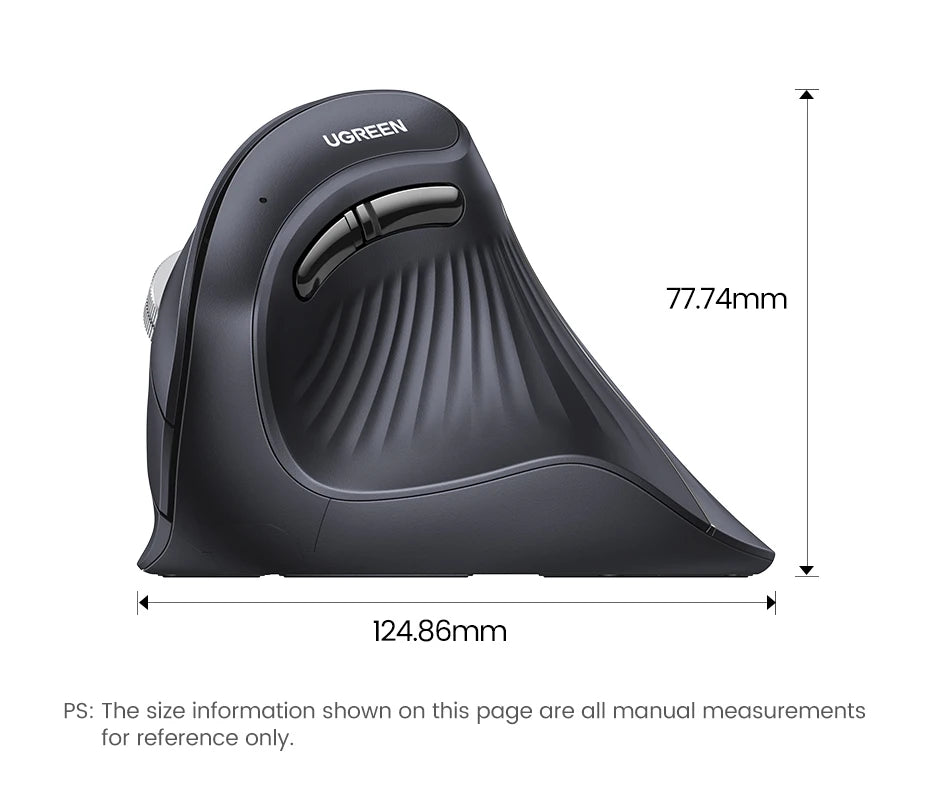 Ergonomic Wireless Vertical Mouse - Silent Bluetooth & 2.4G Optical Mouse