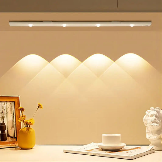 Ultra-Thin Motion Sensor Cabinet Light - Rechargeable Dimmable LED Under Counter Lighting