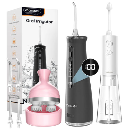Professional Cordless Water Flosser & Scalp Massager Combo for Oral & Body Care